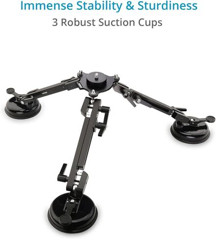 حامل كاميرا PROAIM Horizon Suction لمعدات السيارة/المركبة. حمولة تصل إلى 15 كجم / 33 رطلاً. in Kuwait