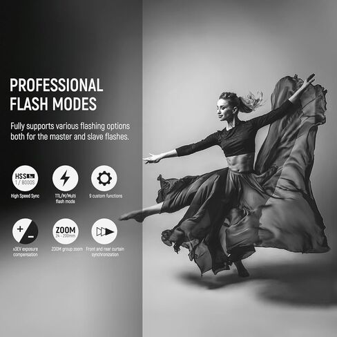 فلاش NEEWER Z2-N 2.4G TTL برأس مستدير Speedlite لنيكون + مشغل فلاش لاسلكي QPRO-N TTL مطور، ضوء Speedlight مع بطارية 7.4 فولت/2600 مللي أمبير في الساعة 480 فلاش طاقة كاملة in Saudi Arabia
