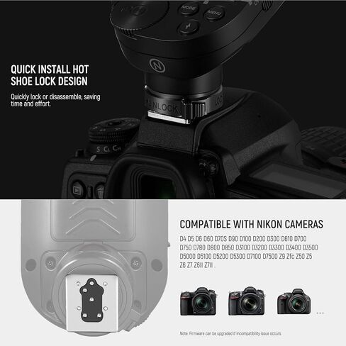 فلاش NEEWER Z2-N 2.4G TTL برأس مستدير Speedlite لنيكون + مشغل فلاش لاسلكي QPRO-N TTL مطور، ضوء Speedlight مع بطارية 7.4 فولت/2600 مللي أمبير في الساعة 480 فلاش طاقة كاملة in Saudi Arabia