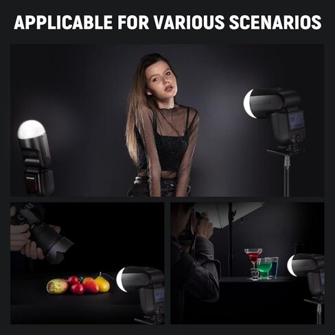 NEEWER Z2-N 2.4G TTL Round Head Flash Speedlite متوافق مع كاميرات Nikon + M12 ناشر قبة مغناطيسي لفلاش Z2/Z1 مستدير الرأس، 76Ws 1/8000s HSS Speedlite مع ناشر، 2 مصابيح للنمذجة in Kuwait