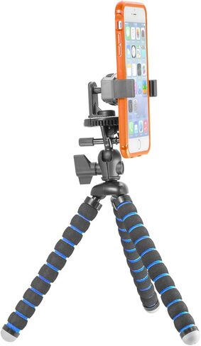 iBOLT Tripod miniPro XL حامل ثلاثي مرن 3 في 1 مقاس 11 بوصة للهواتف الذكية والكاميرات وGoPros - مع حامل للهواتف الذكية ومحول برغي الكاميرا ومحول GoPro in Kuwait