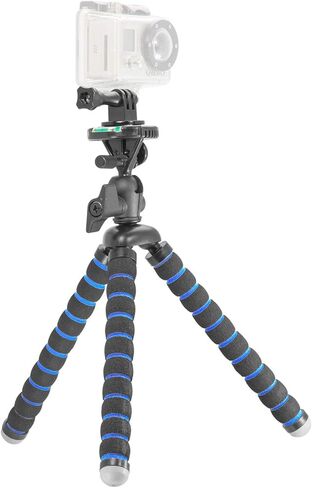iBOLT Tripod miniPro XL حامل ثلاثي مرن 3 في 1 مقاس 11 بوصة للهواتف الذكية والكاميرات وGoPros - مع حامل للهواتف الذكية ومحول برغي الكاميرا ومحول GoPro in Kuwait