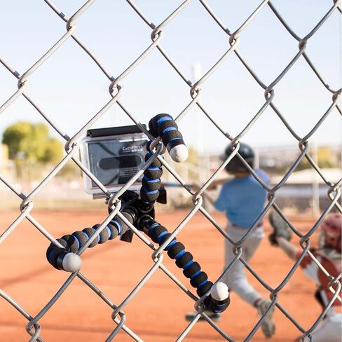 iBOLT Tripod miniPro XL حامل ثلاثي مرن 3 في 1 مقاس 11 بوصة للهواتف الذكية والكاميرات وGoPros - مع حامل للهواتف الذكية ومحول برغي الكاميرا ومحول GoPro in Kuwait