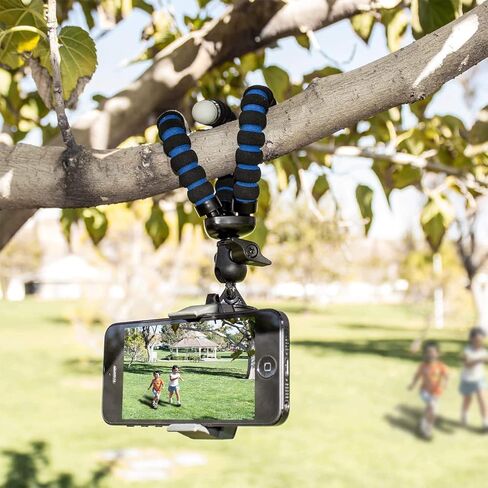 iBOLT Tripod miniPro XL حامل ثلاثي مرن 3 في 1 مقاس 11 بوصة للهواتف الذكية والكاميرات وGoPros - مع حامل للهواتف الذكية ومحول برغي الكاميرا ومحول GoPro in Kuwait
