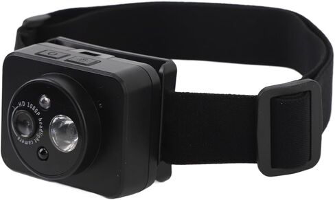Zyyini Head Mounted Action Camera, 1080P Video Recording Camera, 2MP Wearable Body Video with Intelligent Sensing LED Headlamp, for Outdoor Hiking Riding in Saudi Arabia