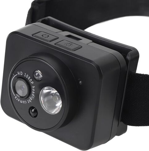 Zyyini Head Mounted Action Camera, 1080P Video Recording Camera, 2MP Wearable Body Video with Intelligent Sensing LED Headlamp, for Outdoor Hiking Riding in Saudi Arabia