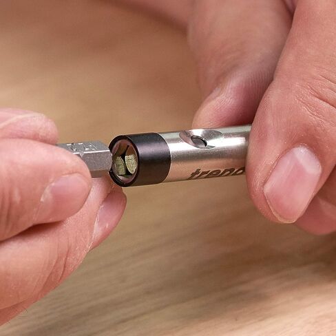 Trend Snappy 150mm Magnetic Bit Holder with Micro Diameter & One Touch Bit Retention, SNAP/BH/OT/A, Silver in Saudi Arabia