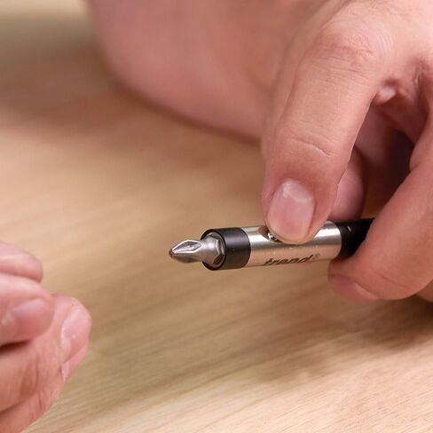 Trend Snappy 150mm Magnetic Bit Holder with Micro Diameter & One Touch Bit Retention, SNAP/BH/OT/A, Silver in Saudi Arabia