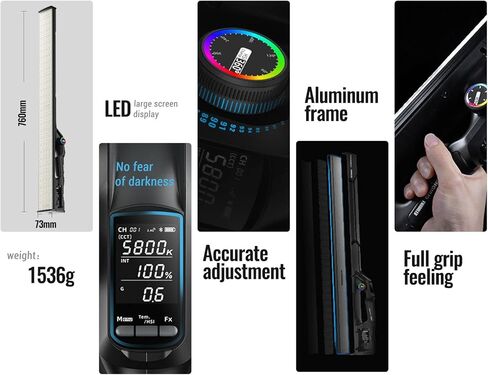 YONGNUO YN660LED Ice Light with Light Stand 9.2ft, RGB Full Color LED Video Light, 45W CRI96 2000K-9900K Adjustable, for Photo YouTube Video Photography in Saudi Arabia