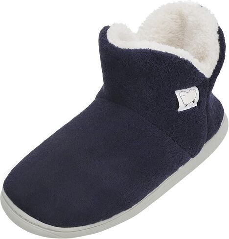 Unisex Winter Plush Slipper Boots Indoor Outdoor Warm Ankle Bootie for Mens Women Thermal Foot Warmer Shoes Cotton Fleece Lining Anti-Slip Sole Booties in Saudi Arabia