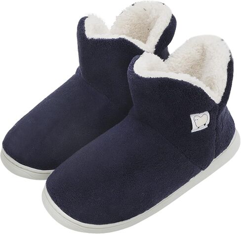 Unisex Winter Plush Slipper Boots Indoor Outdoor Warm Ankle Bootie for Mens Women Thermal Foot Warmer Shoes Cotton Fleece Lining Anti-Slip Sole Booties in Saudi Arabia