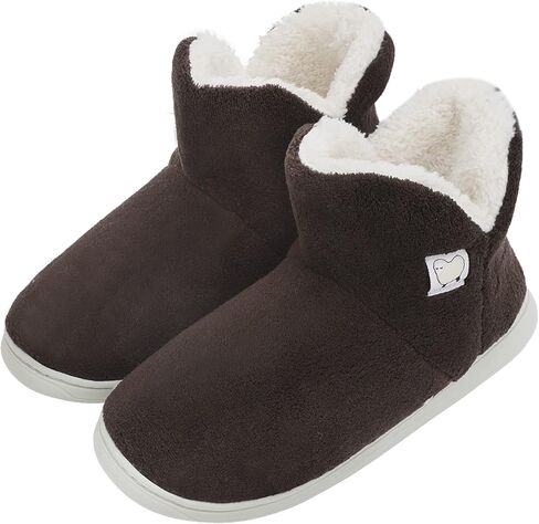 Unisex Winter Plush Slipper Boots Indoor Outdoor Warm Ankle Bootie for Mens Women Thermal Foot Warmer Shoes Cotton Fleece Lining Anti-Slip Sole Booties in Saudi Arabia
