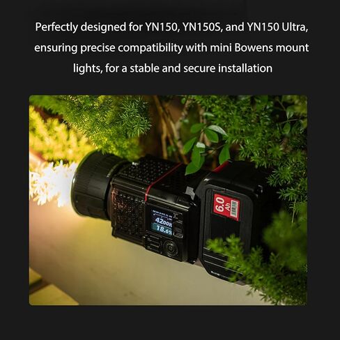 حامل Gugxiom Mini Bowens إلى محول تركيب Bowens القياسي، متوافق مع مصابيح الفيديو YN150 YN150S YN150Ultra LED in Kuwait