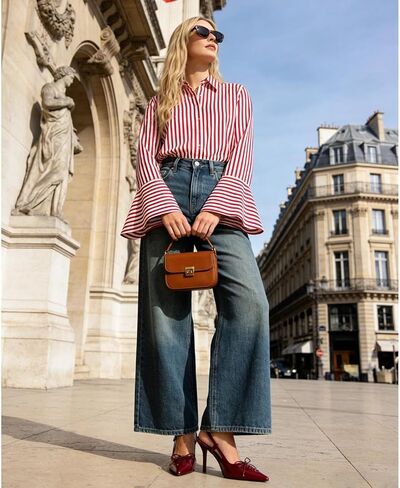 Dsevht Slingback هريرة الكعوب للنساء مرصعة الكعب مضخات أشار مغلقة اصبع القدم الكعوب خمر خنجر مضخات الأحذية in Kuwait