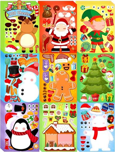 LINAYE 120 Sheets Halloween Stickers Crafts for Kids Toddlers, Make Your Own Stickers, Goodie Treat Bag Fillers, Game Activities, Party Favors in Kuwait