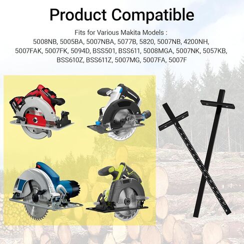 164095-8 Circular Saw Guide Rip Fence Replacement Kit for Multi Purpose Circular Saws 5005BA, 5007NB, 5057KB, BSS501, 5704R Black (2 pack) in Saudi Arabia
