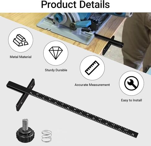 164095-8 Circular Saw Guide Rip Fence Replacement Kit for Multi Purpose Circular Saws 5005BA, 5007NB, 5057KB, BSS501, 5704R Black (2 pack) in Saudi Arabia