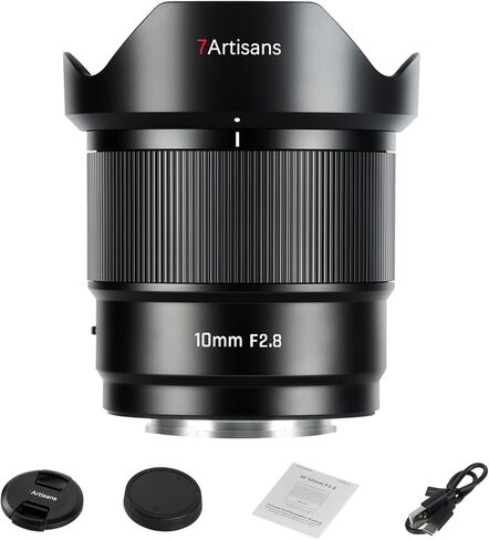 7Artisans AF 10 مم F2.8 APS-C عدسة تركيز تلقائي لسوني E، عدسة واسعة الزاوية متوافقة مع كاميرات Sony E Mount بدون مرآة A7 A7II A7III A7R A7RII A7RIII A7RIV A7S A7SII A7SIII A9 A6400 A6000 A6600 in Saudi Arabia