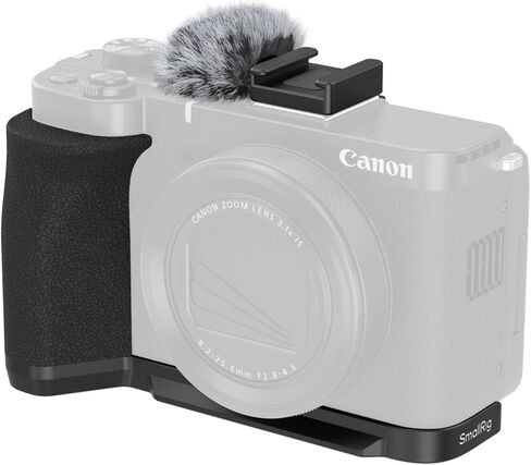 SMALLRIG Camera Cage for Canon PowerShot V1, Built-in Ergonomic Silicone Grip, Quick Release Plate for Arca, 1/4"-20 Threaded Hole, 1/4"-20 Locating Holes for ARRI, Cold Shoe (Black) - 5807 in Saudi Arabia