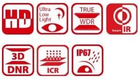 LTS CMHT1722WE-28F كاميرا برجية منخفضة الإضاءة بدقة 2 ميجابكسل - 1080 بكسل، عدسة 2.8 ملم، نطاق WDR 130 ديسيبل، Matrix IR 197 قدمًا، IP67، مخرج 4 في 1 TVI/AHD/CVI/CVBS in Kuwait