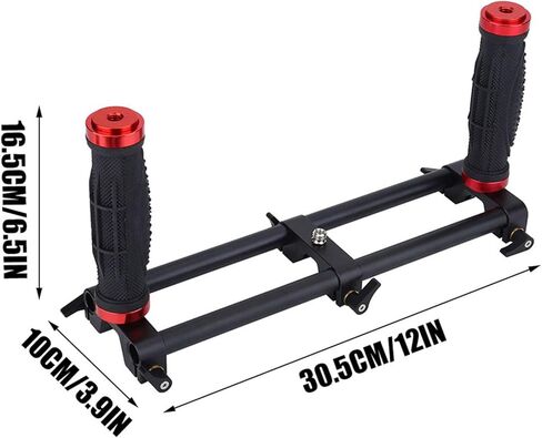 Tbest كاميرا مزدوجة قبضة موسع مقبض Gimbal Stabilizer Rig ملحق لـ Feiyu Beholder مصنوع من سبائك الألومنيوم أسود 30.5 × 10 16. سم in Kuwait