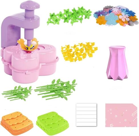 GPPNKC Flower Bouquet Craft Kit DIY Arts and Crafts Toddler Toys Flowers Market Toy Educational Fun DIY Activity Set Birthday Gift for 4 5 6 7 8+ Year Old Girls and Boys in Kuwait