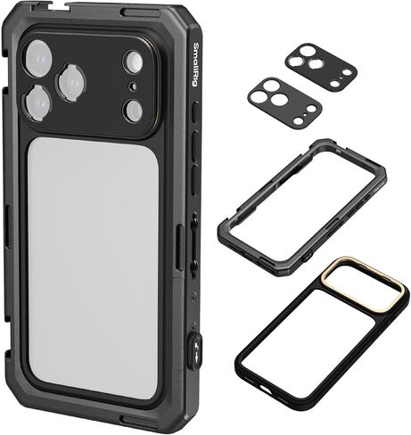 الحزمة: قفص فيديو للهاتف المحمول SMALLRIG لهاتف iPhone 17 Pro 5545+FilMov 67mm حلقة فلتر مغناطيسية 5547+ 5-in-1 مجموعة مرشح عدسة مغناطيسية 67 مم 4726 in Saudi Arabia