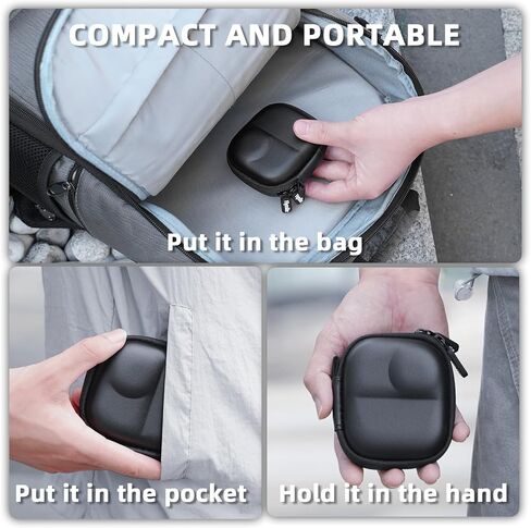 Osmo Nano Carrying Case, Small Portable PU Hard Storage Travel Bag for DJI Osmo Nano, Protective Cover With Carabiner & Wrist Strap Protector Accessories in Saudi Arabia