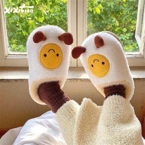 Egg Slippers for Women – Cute Fuzzy House Shoes, Warm Plush Indoor Winter Slippers, Gift for Homebodies in Saudi Arabia