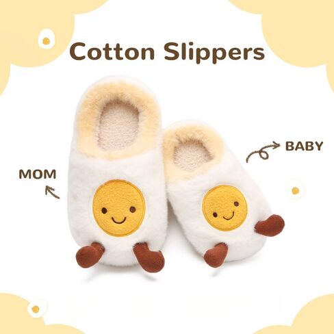 Egg Slippers for Women – Cute Fuzzy House Shoes, Warm Plush Indoor Winter Slippers, Gift for Homebodies in Saudi Arabia