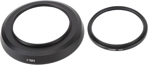 Lens Hood 49mm Lens Filter and Lens Cap Set, Prevents Ghosting and for 24mm F2.8D 28mm F2 35mm F2.8 Lenses, Compatible with Most in Saudi Arabia