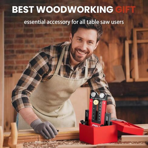 منشار طاولة رفيع مزود ببكرتين - دليل دقيق لقطع الأشرطة الضيقة المتكررة، متوافق مع فتحة U مقاس 3/8 بوصة × 3/4 بوصة ودليل رقص منشار طاولة بفتحة T مقاس 1/4 بوصة × 3/8 بوصة، وأدوات قطع الأعمال الخشبية in Kuwait