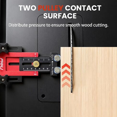 منشار طاولة رفيع مزود ببكرتين - دليل دقيق لقطع الأشرطة الضيقة المتكررة، متوافق مع فتحة U مقاس 3/8 بوصة × 3/4 بوصة ودليل رقص منشار طاولة بفتحة T مقاس 1/4 بوصة × 3/8 بوصة، وأدوات قطع الأعمال الخشبية in Kuwait