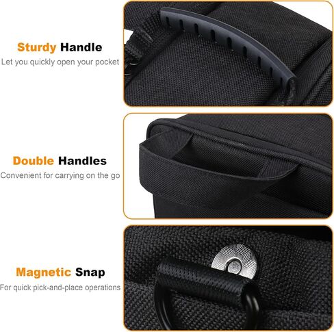 Lacdo Camera Bag Case for Canon Powershot SX540 SX530 SX60 SX420 HS, Nikon Coolpix L340 B500 B700 L330 L840, Panasonic LUMIX, Sony a6000 Digital Camera and Accessories Shoulder Bag, Anti-shock, Black in Saudi Arabia