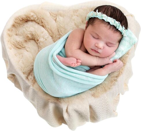 وعاء خشبي على شكل قلب من Gadpiparty Baby Photo لدعائم صور حديثي الولادة لاستحمام الطفل in Kuwait