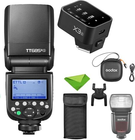 فلاش كاميرا GODOX TT685II مع مشغل فلاش لاسلكي X3-S X3S X3 S يعمل باللمس TTL (TT658II-S لسوني) in Saudi Arabia