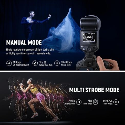 NEEWER Z2-C 2.4G TTL Round Head Flash Speedlite Compatible with Canon + CRM2 Magnetic Accessories Kit for Round Head Speedlite, Speedlight with 3000mAh Battery 600 Full Power Flash in Saudi Arabia