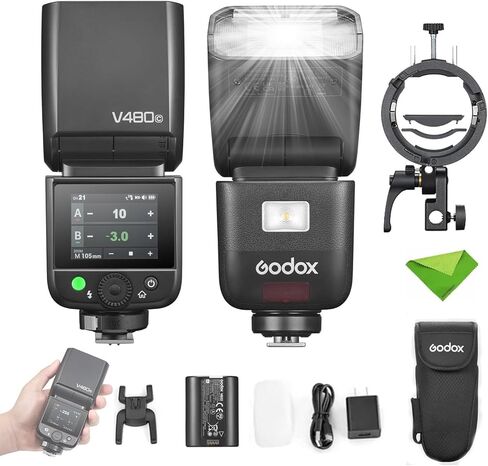 Godox V480 Flash for Canon with S3 Speedlite Flash Bracket in Saudi Arabia