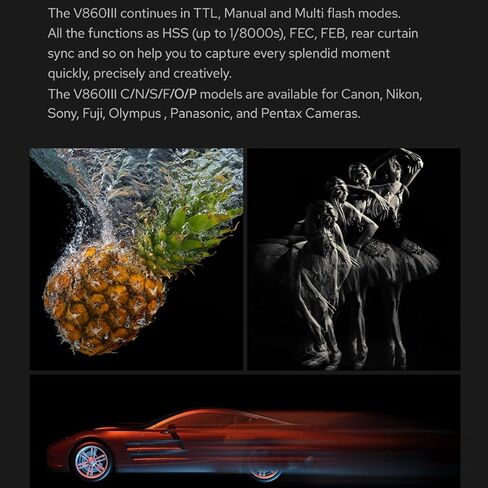 فلاش Godox V860III-C لكاميرا Canon Flash Speedlite مع دعامة فلاش S3 Speedlite 7.2 فولت/2600 مللي أمبير في الساعة بطارية ليثيوم أيون، 2.4 جيجا هرتز لاسلكي HSS 1/8000 1.5 ثانية وقت إعادة التدوير 10 مستويات LED لضوء النمذجة لكاميرا Canon in Saudi Arabia