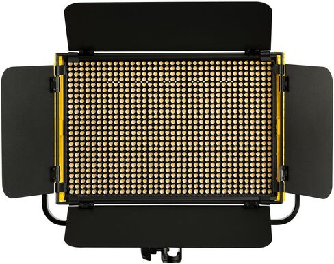 Ikan Onyx 1 x Half Bi-Color 3200K-5600K Adjustable LED Light w/Dual Batteries, DMX Ethernet and Wireless Remote Control, Barn Doors Included (OYB5) - Black in Saudi Arabia
