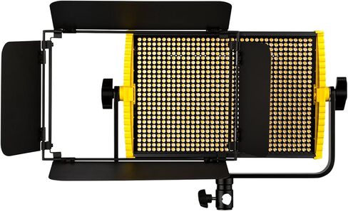 Ikan Onyx 1 x Half Bi-Color 3200K-5600K Adjustable LED Light w/Dual Batteries, DMX Ethernet and Wireless Remote Control, Barn Doors Included (OYB5) - Black in Saudi Arabia