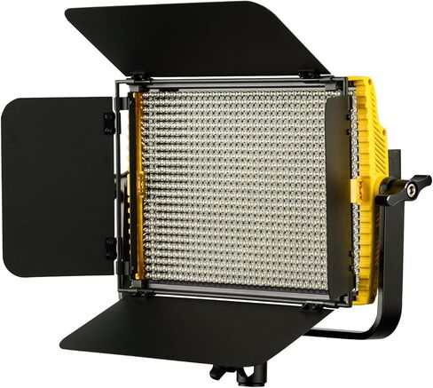 Ikan Onyx 1 x Half Bi-Color 3200K-5600K Adjustable LED Light w/Dual Batteries, DMX Ethernet and Wireless Remote Control, Barn Doors Included (OYB5) - Black in Saudi Arabia