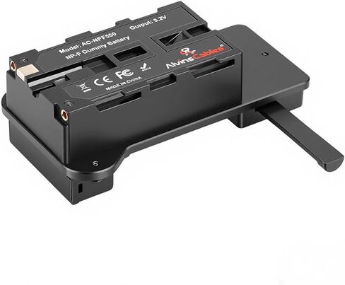 كابلات ألفين NP-F الدمية إلى لوحة بطارية V-Lock V-Mount لسوني NP-F970 F770 F550 لـ Atomos Shinobi Shogun Ninja V، لنقل هوليلاند مارس، SmallHD 702، أضواء LED - أسود in Kuwait
