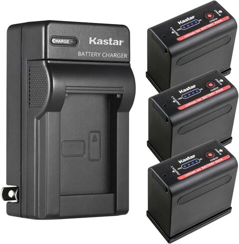 شاحن حائط Kastar AC متوافق مع Canon XL-H1A، XL-H1S، XL-H1S HD، XL-1، XL-1S، XL-2، XM1، XM2، XV1، XV2، C2، FV1، DM-MV1، DM-MV10، DM-MV20، E1، E2، E30، E65AS، EOS C100 in Kuwait