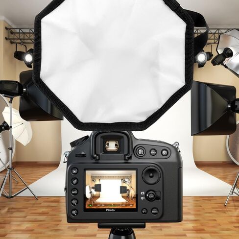 مصباح فلاش الكاميرا Softbox الناشر 30 سم غطاء خفيف مثمن معدل إضاءة التصوير الفوتوغرافي لوحدات الفلاش الخارجية تسجيل الفيديو واستخدام استوديو الصور in Kuwait
