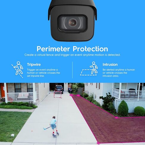 كاميرا Amcrest 2-Pack UltraHD 4K (8MP) Bullet POE IP، 3840x2160، رؤية ليلية 98 قدم، عدسة 2.8 مم، IP67 مقاومة للطقس، 125 درجة FOV، تدعم تسجيل MicroSD حتى 256 جيجابايت، أسود (2PACK-IP8M-2496EB-V2) in Kuwait