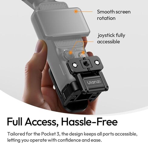 ULANZI PK16 Magnetic Mount Stand Compatible with DJI OSMO Pocket 3, 270° Adjustable Camera Mount, 1/4'' Mount Foldable Quick Release Camera Stand Base for Indoor Shooting Vlog Live Streaming Gym Video in Saudi Arabia