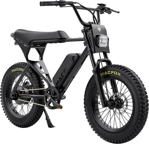 MACFOX X1S 2025 Ebikes for Adults, 750W Electric Bike Wheelie 25 MPH Max Speed, 38 Miles Range(PAS1), 20"x4" Fat Tires, City/School Commuting Electric Bike (UL2849, Class-3) in Kuwait