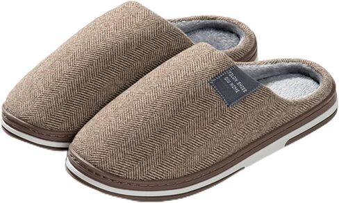 ASHALI Men's & Women's Memory Foam Slippers - Soft Plush Knitted Cotton Indoor Outdoor House Shoes with Non-Slip Sole, Machine Washable, Warm Comfort for Home, Bedroom, Patio Use in Saudi Arabia