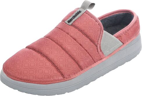 Northside Women's Rainier Camp Slipper – Cozy Quilted Slip-On House Shoes, Fleece Lined, Indoor Outdoor Rubber Sole, Plush Cushion Comfort for Camping, Apres Ski, or Lazy Days in Saudi Arabia